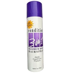 3 x Condition 3-in-1 Maximum Hold Hair with Sunscreen (Purple) 7 Oz